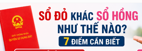 Sổ đỏ khác sổ hồng như thế nào? 7 điểm cần biết